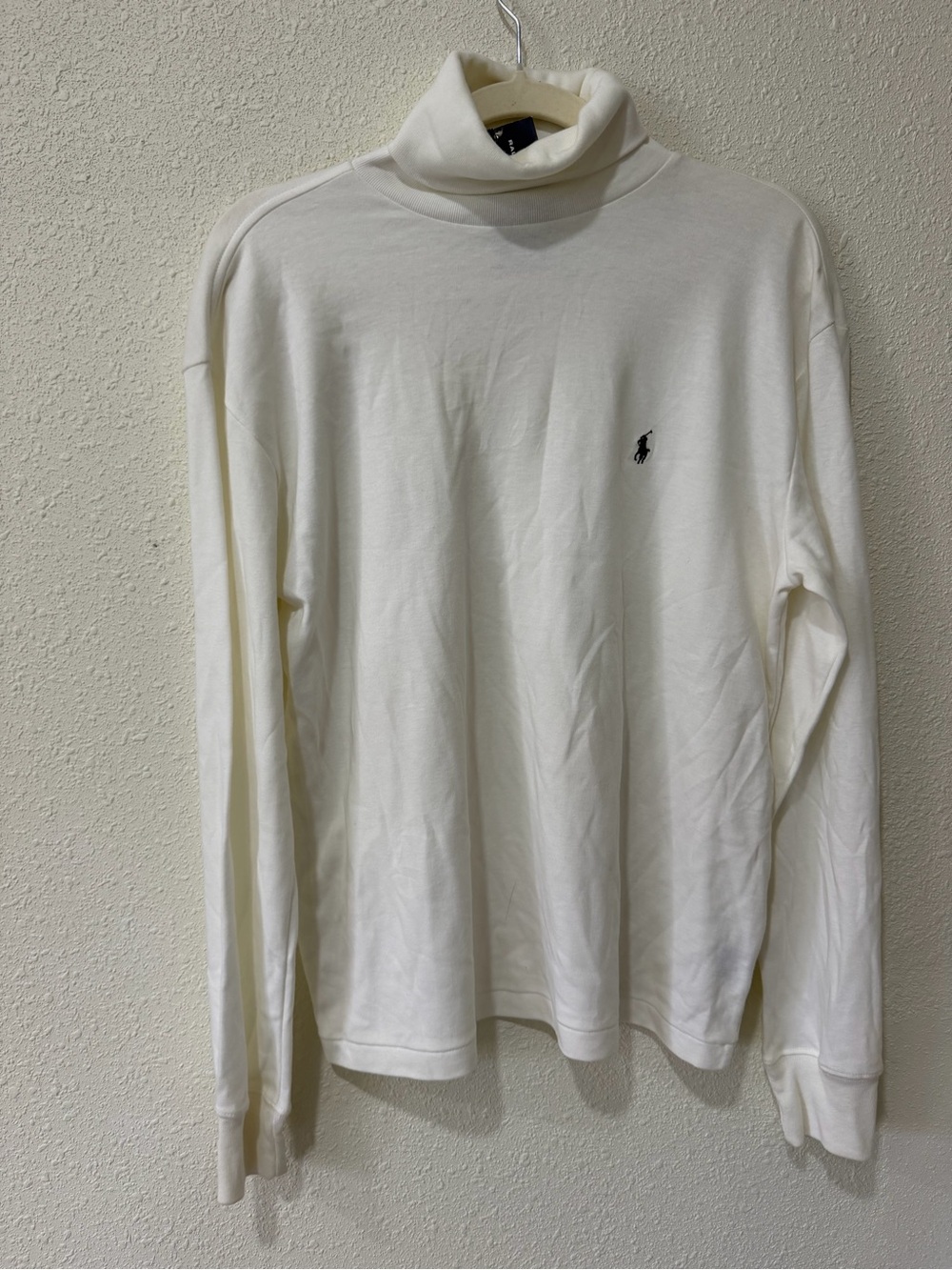 NWT Vintage Ralph Lauren Sport Turtle Neck White Longsleeve Womens Medium Preppy